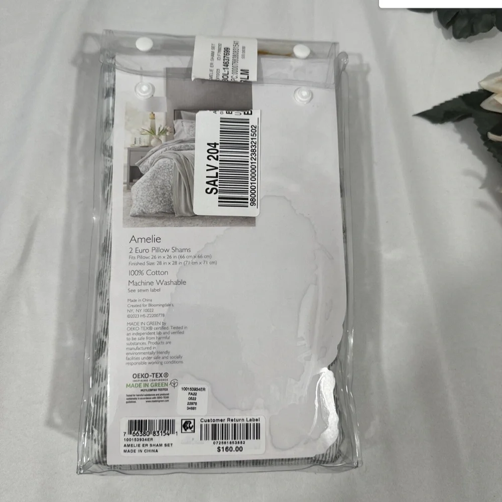 NIB $160 Sky Amelie [‎ 2 Euro Shams ] Set in Grey